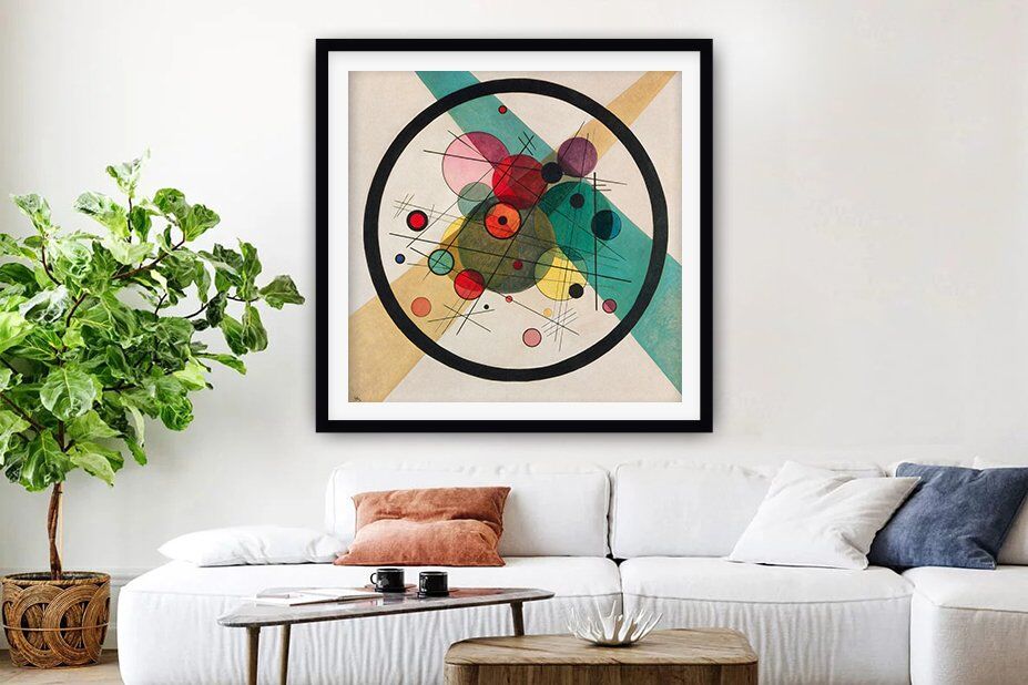 Kandinsky Circles in a Circle Abstract Art